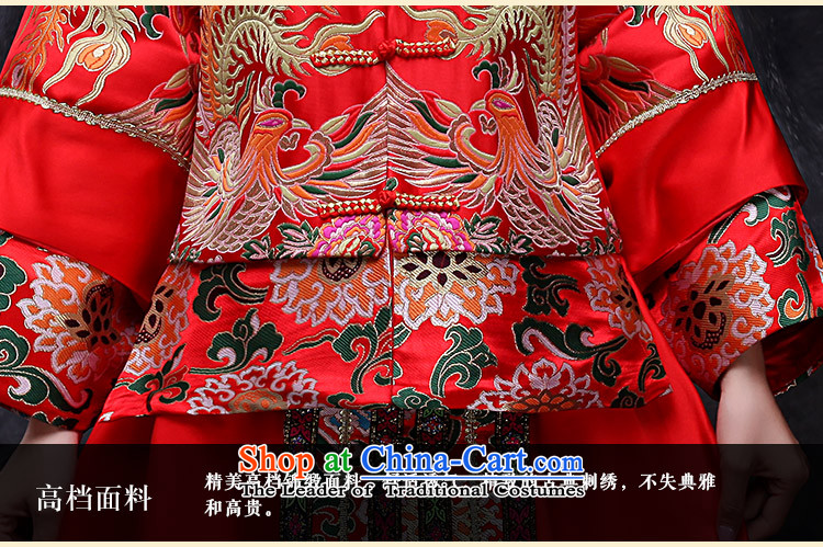 Sau Wo service use the autumn and winter, the dragon bride dress ancient Chinese wedding gown wedding long marriages bows services red XS picture, prices, brand platters! The elections are supplied in the national character of distribution, so action, buy now enjoy more preferential! As soon as possible.