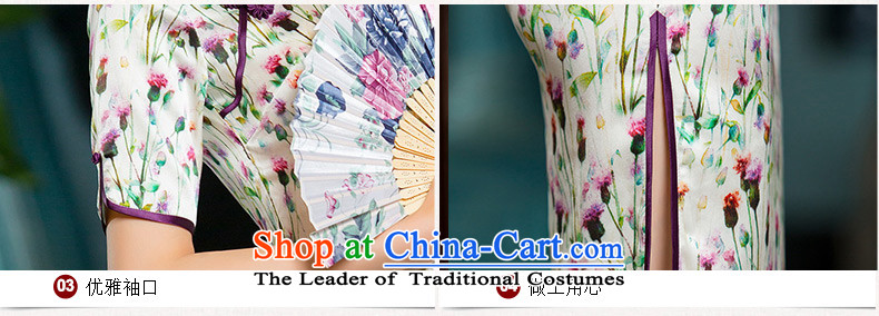 Mr Yuen Ying of pixel 2015 New China wind female heavyweight Silk Cheongsam cheongsam dress autumn load improved retro double in the Cuff qipao HY667 Ms. picture color pictures, prices, XL brand platters! The elections are supplied in the national character of distribution, so action, buy now enjoy more preferential! As soon as possible.