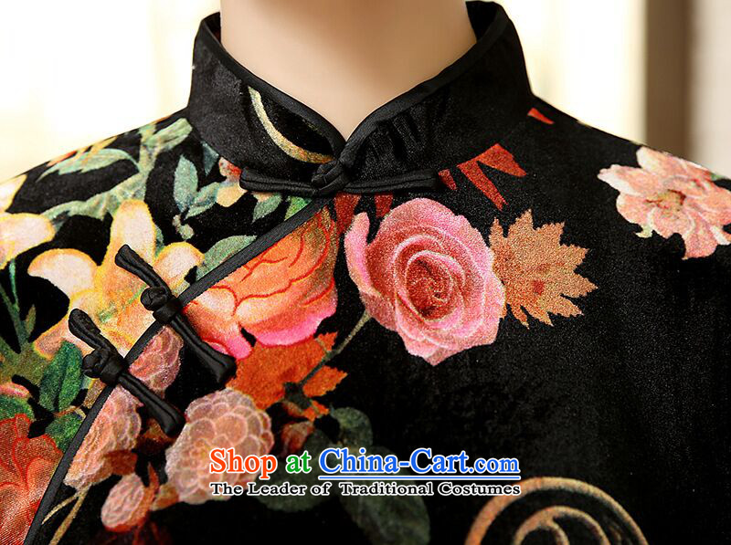 Floral autumn 2015 Women's clothes Chinese improved seven retro qipao Sau San cuff scouring pads cheongsam dress figure color pictures, prices, XL brand platters! The elections are supplied in the national character of distribution, so action, buy now enjoy more preferential! As soon as possible.
