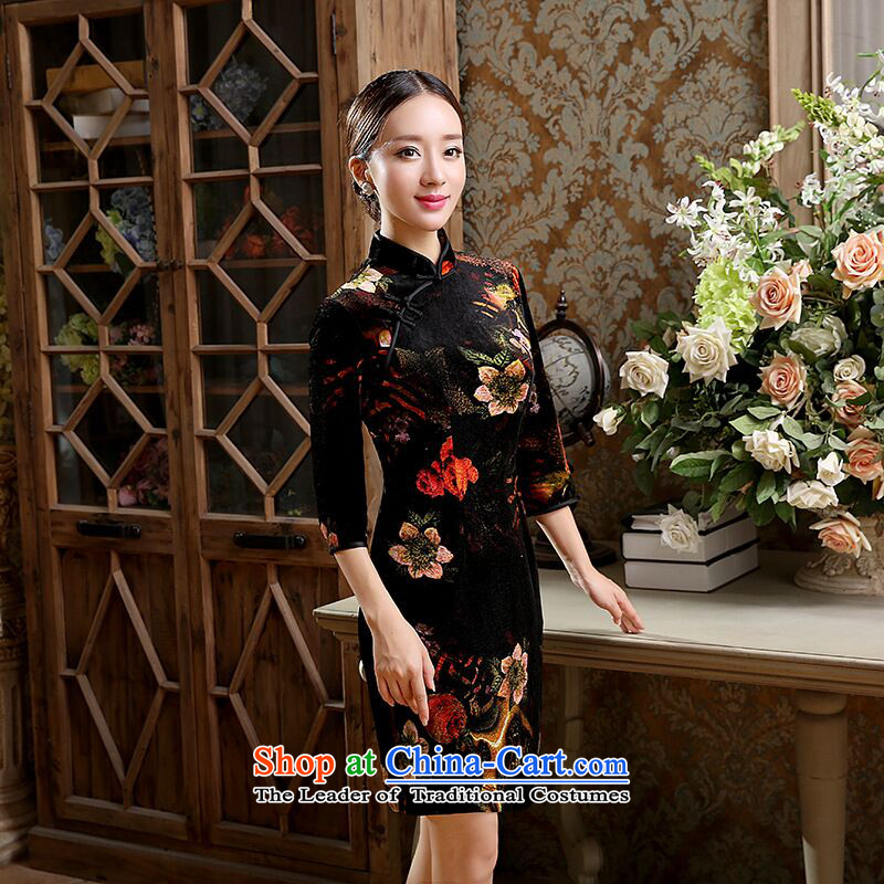 Find new Fall 2015 Sophie female Tang Dynasty Chinese classical Stretch Wool qipao qipao seven short-sleeved figure color L, find Sophie , , , shopping on the Internet