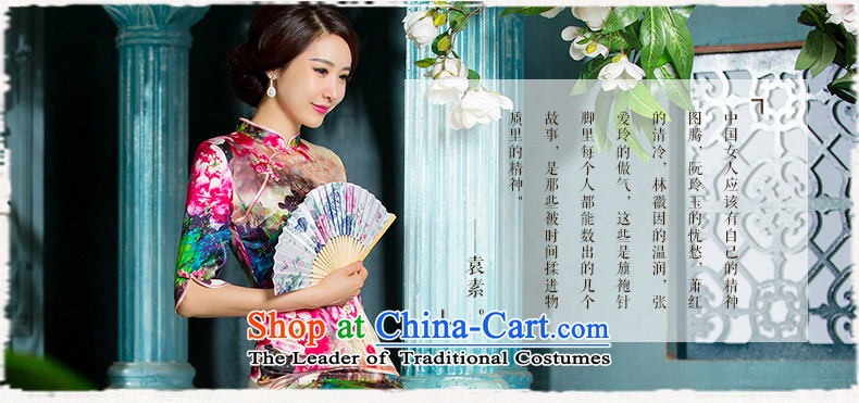 Yuan of rendering 2015 retro heavyweight Silk Cheongsam with improved cheongsam dress autumn new stylish in Ms. cuff cheongsam dress HY628A picture color pictures, prices, XXL brand platters! The elections are supplied in the national character of distribution, so action, buy now enjoy more preferential! As soon as possible.