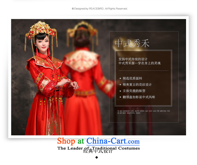 The TOCO Sau Wo serving CHINESE CHEONGSAM pregnant women serving wedding dresses bride bows female Red Mun Tang Women's clothes long red XS picture, prices, brand platters! The elections are supplied in the national character of distribution, so action, buy now enjoy more preferential! As soon as possible.