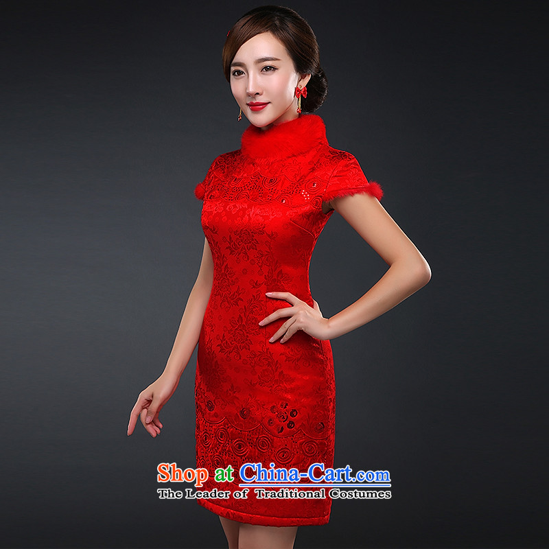 Hillo XILUOSHA Lisa (2015) The new bride qipao thick bows services gross for wedding dress short of Sau San video thin red autumn and winter female red , L HILLO Lisa (XILUOSHA) , , , shopping on the Internet