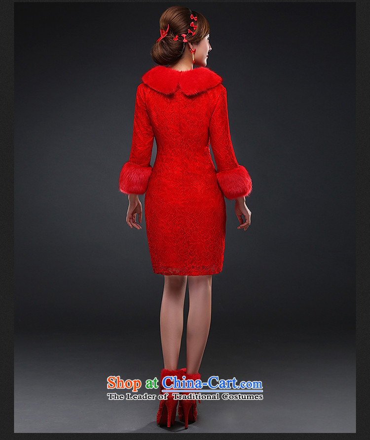 Hillo Lisa (XILUOSHA) Bride bows service long-sleeved autumn qipao Chinese wedding dress bride replacing dress new marriage 2015 qipao lace red L picture, prices, brand platters! The elections are supplied in the national character of distribution, so action, buy now enjoy more preferential! As soon as possible.