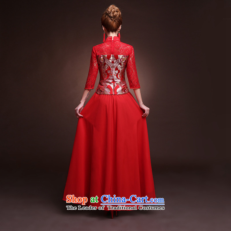 Time Syrian brides long slimming 2015 cheongsam red retro-soo wo serving Chinese marriage improved bows Services Mr Ronald cheongsam red S time Syrian shopping on the Internet has been pressed.