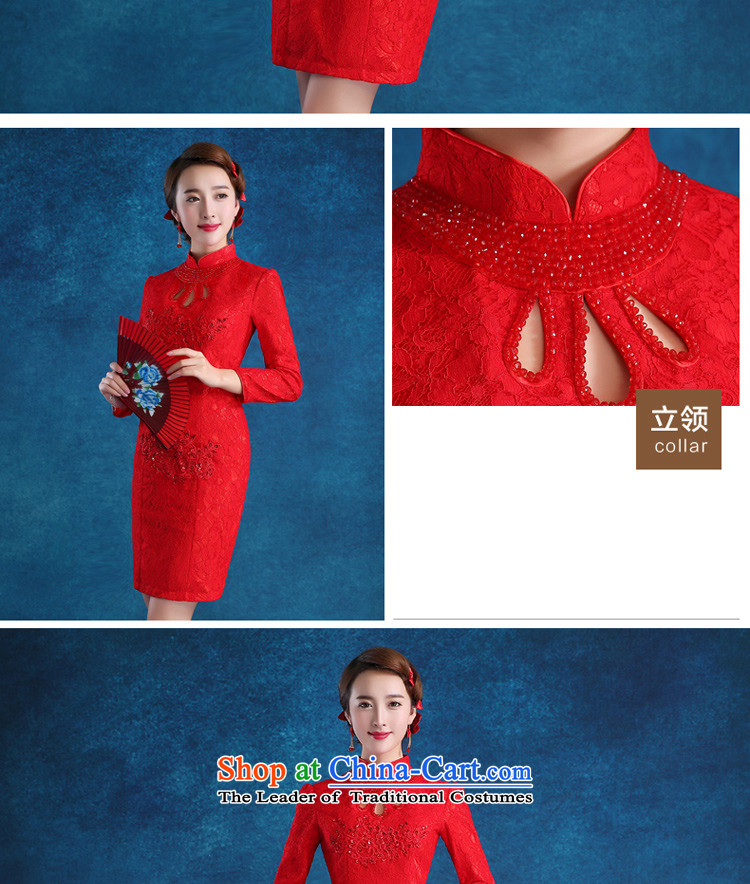 The bride with a drink service 2015 new short cheongsam, Sau San Chinese wedding dress autumn and winter red wedding dress short, 7 L pictures, prices of the cuff, brand platters! The elections are supplied in the national character of distribution, so action, buy now enjoy more preferential! As soon as possible.