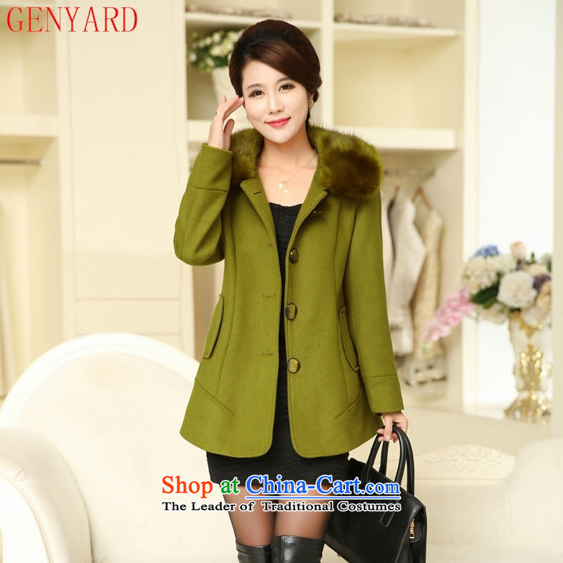 In the number of older women's GENYARD autumn and winter coats? New gross large middle-aged moms with gross for the autumn a wool coat in long BOURDEAUX XL,GENYARD,,, shopping on the Internet