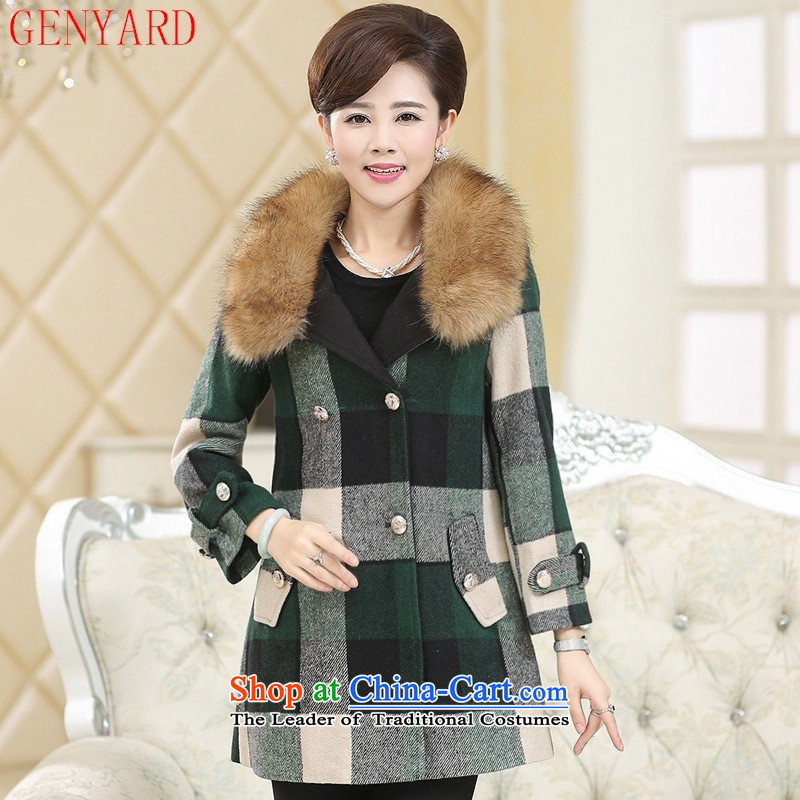 In the number of older women's GENYARD fall inside gross? Boxed middle-aged mother Stylish coat larger gross for long green T-shirt XXXXXL,GENYARD,,, latticed shopping on the Internet