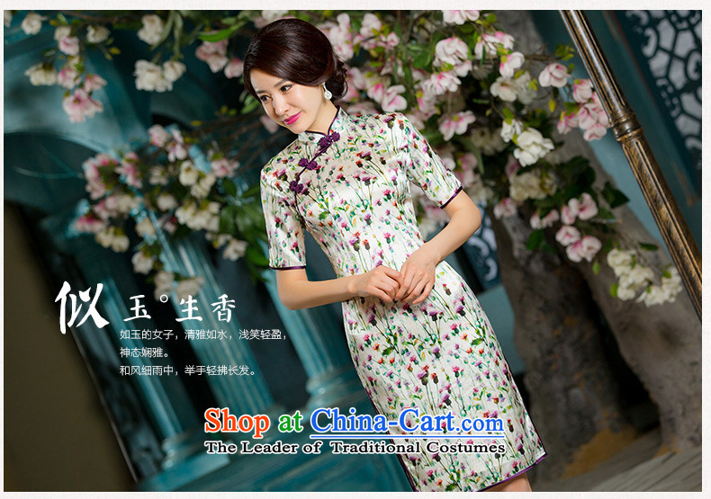 The Hon Audrey Eu 2015 new language 歆) China wind female heavyweight Silk Cheongsam retro double in the Cuff qipao improvements Ms. cheongsam dress with color picture HY667 autumn L picture, prices, brand platters! The elections are supplied in the national character of distribution, so action, buy now enjoy more preferential! As soon as possible.