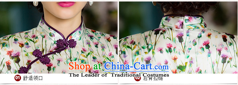 The Hon Audrey Eu 2015 new language 歆) China wind female heavyweight Silk Cheongsam retro double in the Cuff qipao improvements Ms. cheongsam dress with color picture HY667 autumn L picture, prices, brand platters! The elections are supplied in the national character of distribution, so action, buy now enjoy more preferential! As soon as possible.