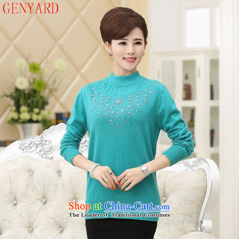 The fall of new, GENYARD2015 in older women in long-sleeved high collar middle-aged moms woolen knitted shirts and color?110 Wear