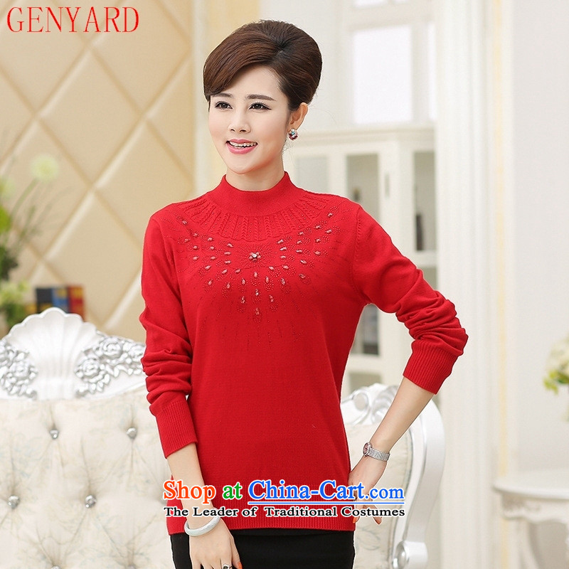 The fall of new, GENYARD2015 in older women in long-sleeved high collar middle-aged moms woolen knitted shirts and color 110,GENYARD,,, forming the Online Shopping