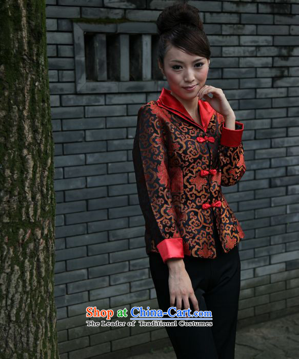 Ms. older GENYARD Tang dynasty during the spring and autumn load improved stylish Chinese long-sleeved top middle-aged moms-Neck Jacket mother-pack Black XXXXL picture, prices, brand platters! The elections are supplied in the national character of distribution, so action, buy now enjoy more preferential! As soon as possible.