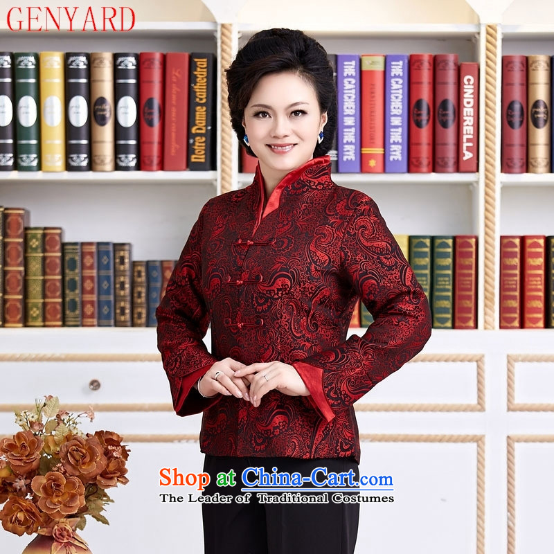 In the number of older women's GENYARD Chun Ms. Blouses Tang long-sleeve sweater with Chinese boxed workwear mother load bride red XXXL,GENYARD,,, shopping on the Internet