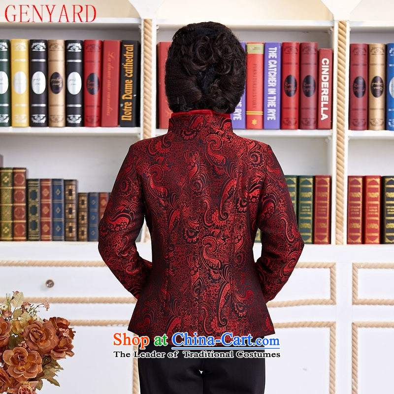In the number of older women's GENYARD Chun Ms. Blouses Tang long-sleeve sweater with Chinese boxed workwear mother load bride red XXXL,GENYARD,,, shopping on the Internet
