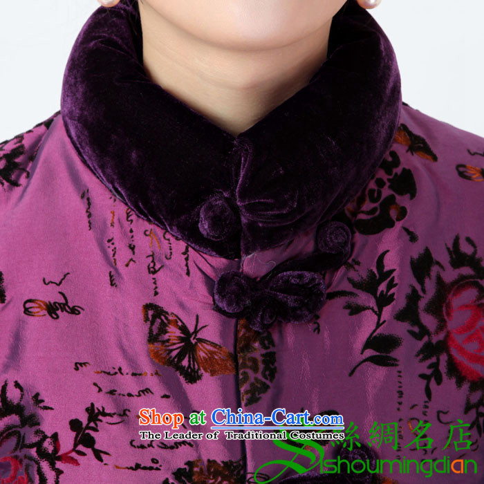 The elderly in the Chinese improvement GENYARD Tang dynasty mother coat retro-tie jacket national flocking Fall/Winter Collections MOM pack figure M picture, prices, brand platters! The elections are supplied in the national character of distribution, so action, buy now enjoy more preferential! As soon as possible.