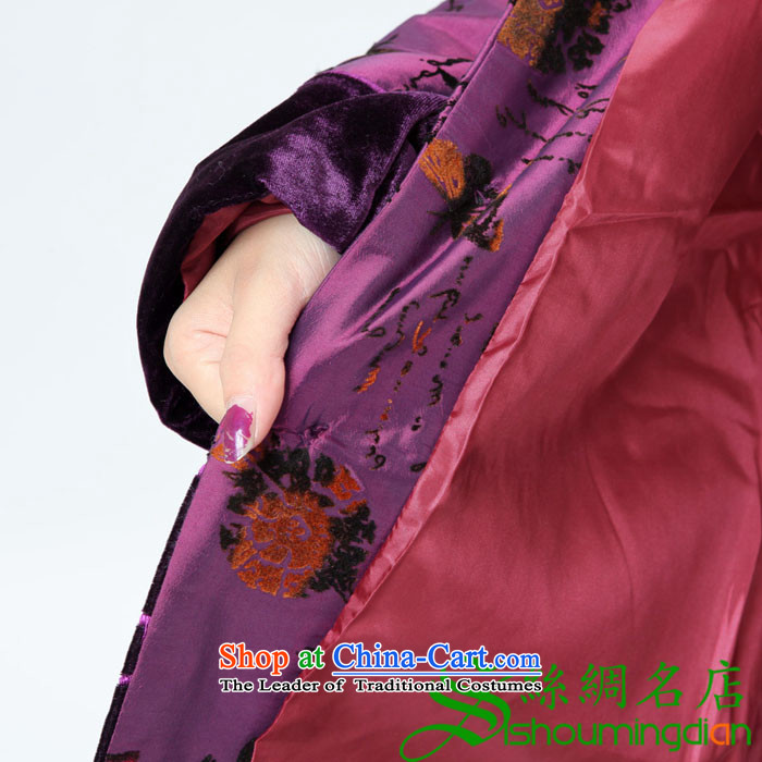 The elderly in the Chinese improvement GENYARD Tang dynasty mother coat retro-tie jacket national flocking Fall/Winter Collections MOM pack figure M picture, prices, brand platters! The elections are supplied in the national character of distribution, so action, buy now enjoy more preferential! As soon as possible.