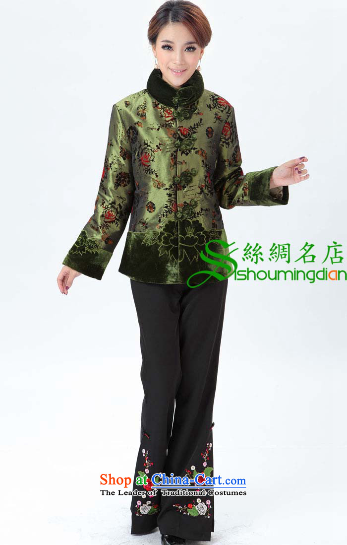 Ms. older GENYARD Tang dynasty women women's cotton clothing Chinese shirt Fall/Winter Collections cotton robe MOM pack green services XL Photo, prices, brand platters! The elections are supplied in the national character of distribution, so action, buy now enjoy more preferential! As soon as possible.