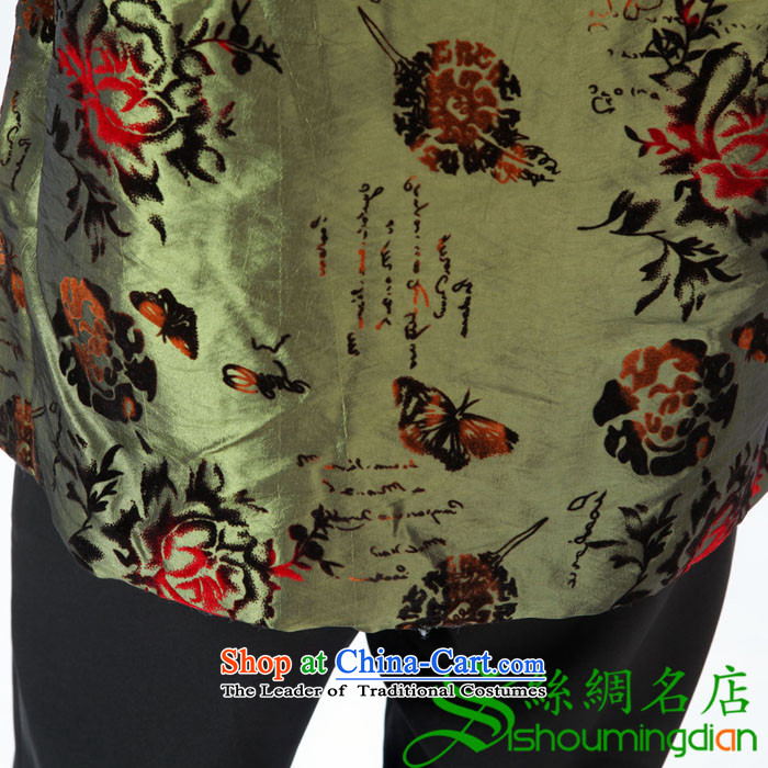 Ms. older GENYARD Tang dynasty women women's cotton clothing Chinese shirt Fall/Winter Collections cotton robe MOM pack green services XL Photo, prices, brand platters! The elections are supplied in the national character of distribution, so action, buy now enjoy more preferential! As soon as possible.