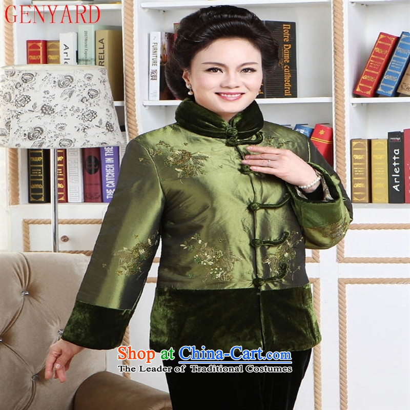 The elderly in the new mother GENYARD style Chinese robe embroidered jacket coat Tang Dynasty Ms. Tang dynasty cotton 2105 mother replacing red XXXXL,GENYARD,,, shopping on the Internet