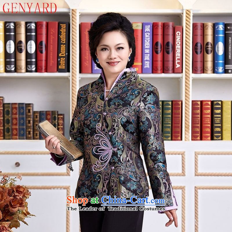 The elderly in accordance with tang GENYARD Yung-chun tang blouses jacket, Tang dynasty MOM Pack Black XXXXL,GENYARD,,, shopping on the Internet