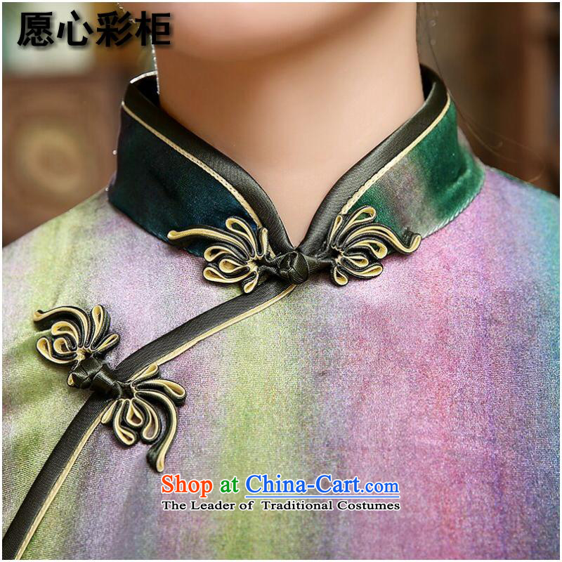 To heart multimedia cabinet, Sau San video thin brides cheongsam wedding dress Stretch Wool improved China wind short qipao Figure Color S, she was particularly international shopping on the Internet has been pressed.