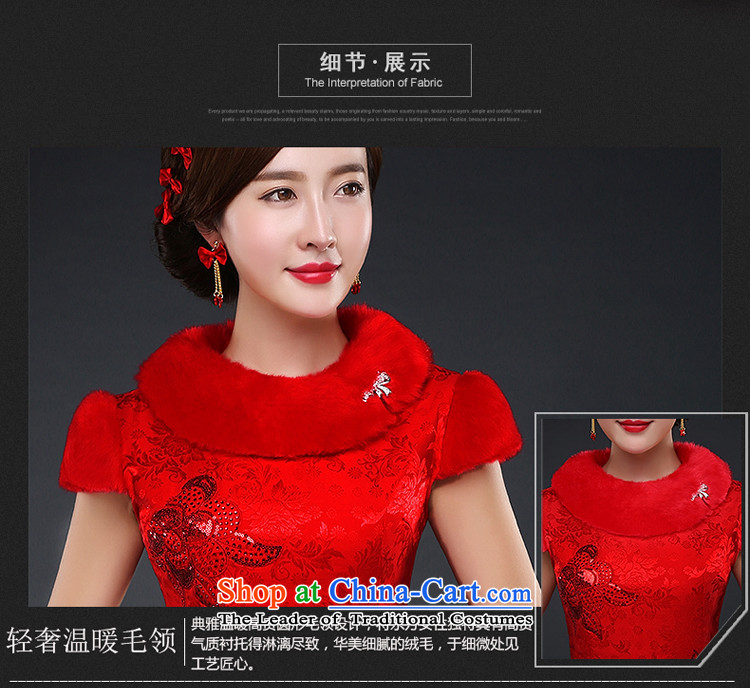 Hillo Lisa (XILUOSHA) plus cotton short of qipao gown bride Chinese wedding wedding dress cheongsam dress red 2015 Marriage autumn and winter new red XXL picture, prices, brand platters! The elections are supplied in the national character of distribution, so action, buy now enjoy more preferential! As soon as possible.