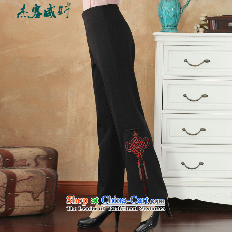 Jie in the autumn and winter Women's clothes thick) Chinese clothing embroidered ethnic ladies pants Tang pants trousers - 1 L, Cheng Kejie, embroidery, , , , shopping on the Internet
