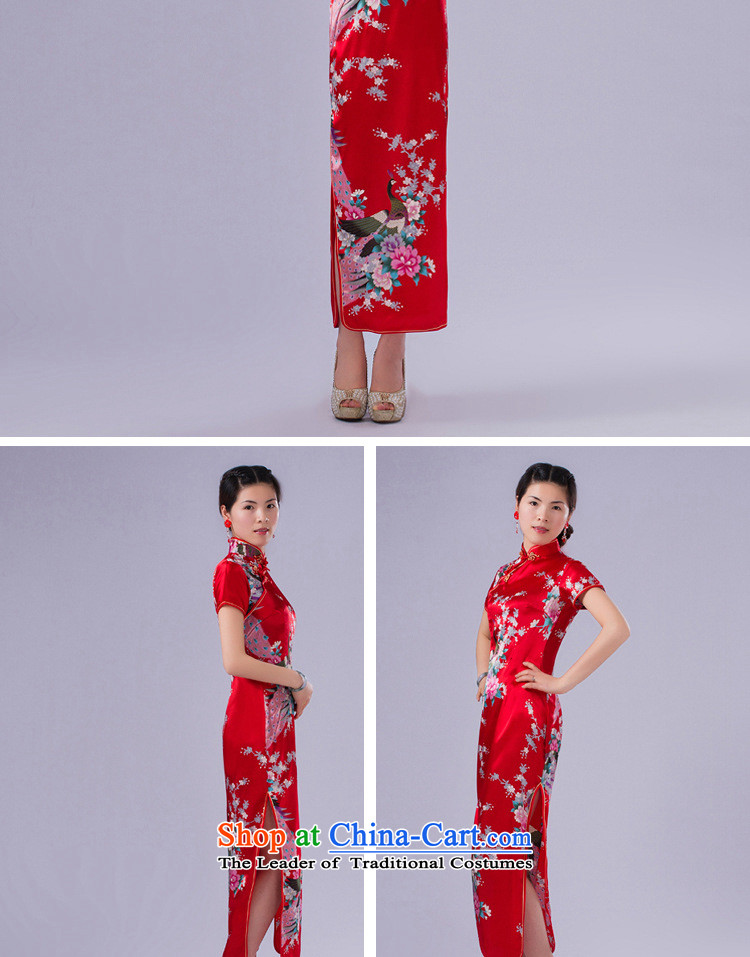 The end of the shallow China wind gentlewoman qipao peacock emulating silk flower Jacquard cheongsam dress in italics badges of Tang Dynasty CJD004 long red XL pictures, better prices, brand platters! The elections are supplied in the national character of distribution, so action, buy now enjoy more preferential! As soon as possible.