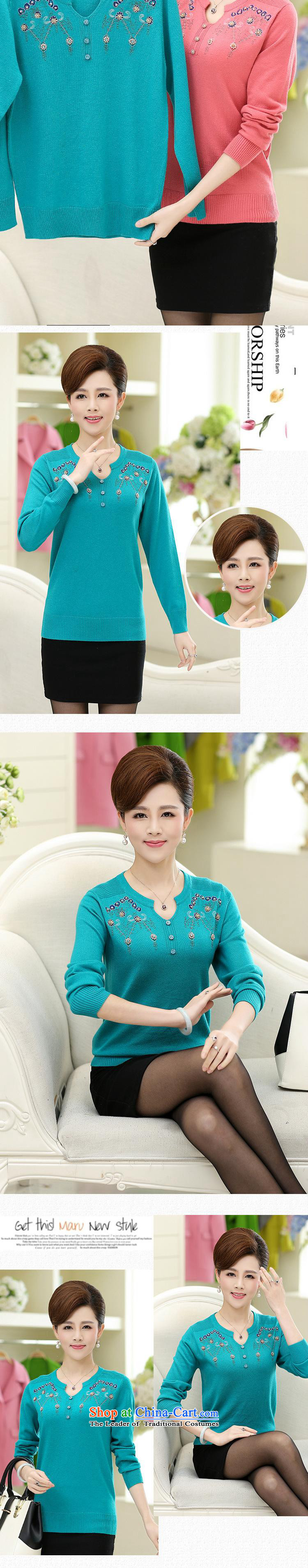 September female shop for a stylish Sau San ajar pure color long-sleeved Knitted Shirt, older women's autumn large load mother Paock Green XL-115 picture, prices, brand platters! The elections are supplied in the national character of distribution, so action, buy now enjoy more preferential! As soon as possible.