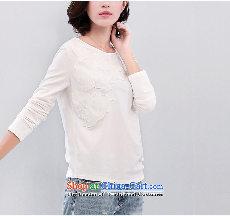 2015 Autumn new for women pure color t-shirt with round collar female elastic Sau San decals forming the Netherlands long-sleeved T-shirt female navy blue XL Photo, prices, brand platters! The elections are supplied in the national character of distribution, so action, buy now enjoy more preferential! As soon as possible.
