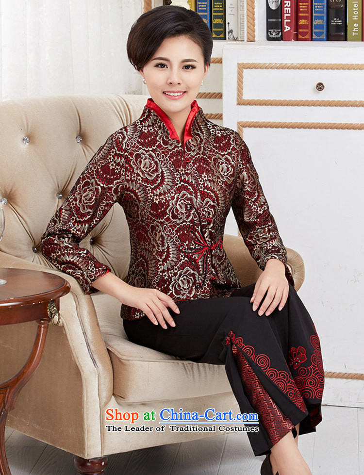 September female boutiques, Ms. Tang blouses female long-sleeve sweater with Spring and Autumn Chinese improved national dress mother red XXXL picture, prices, brand platters! The elections are supplied in the national character of distribution, so action, buy now enjoy more preferential! As soon as possible.