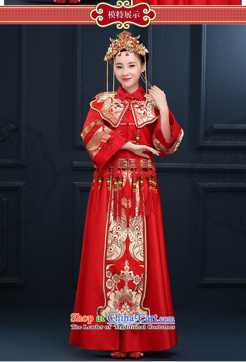 Sophie Abby Sau Wo Service Bridal Chinese wedding costume retro qipao bows services services use skirt-soo-Hi wo service wedding dress spring and summer traditional red wedding wedding dress red L picture, prices, brand platters! The elections are supplied in the national character of distribution, so action, buy now enjoy more preferential! As soon as possible.