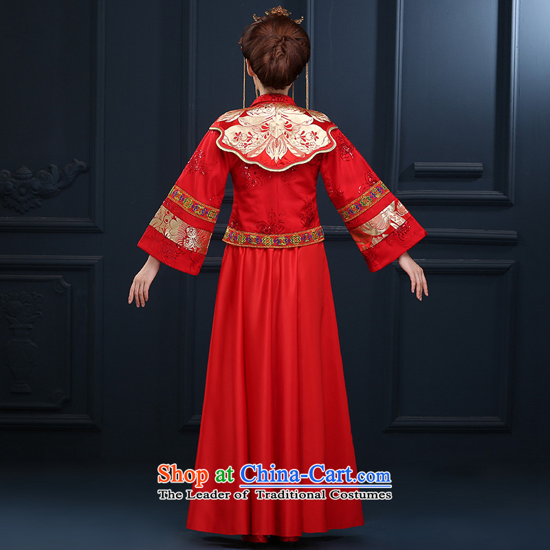 Sophie Abby Sau Wo Service Bridal Chinese wedding costume retro qipao bows services services use skirt-soo-Hi wo service wedding dress spring and summer traditional red wedding wedding dress red , L, Sophie Abby ABBY) , , , (SOFIE shopping on the Internet