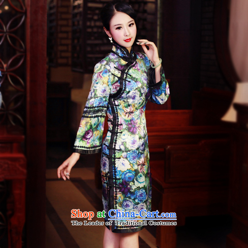 After a new wind 2015 winter clothing qipao long thick stylish improved long-sleeved Chinese cheongsam dress 6060 6060 S, after the wind has been pressed suit shopping on the Internet