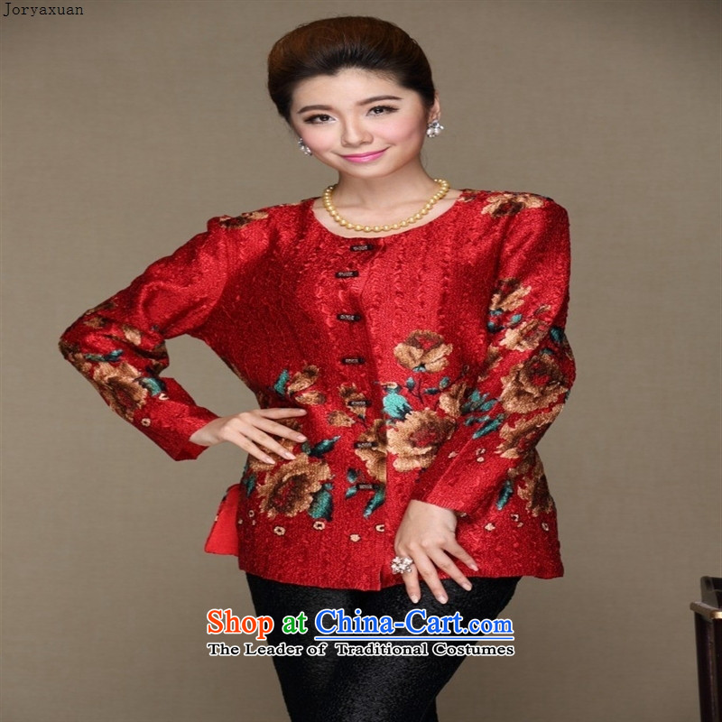 Web soft attire field buttoned, attired in older short jackets for larger load long-sleeved blouses and mother for autumn and winter by new Hung Cheuk-ya Xuan (XL, joryaxuan) , , , shopping on the Internet