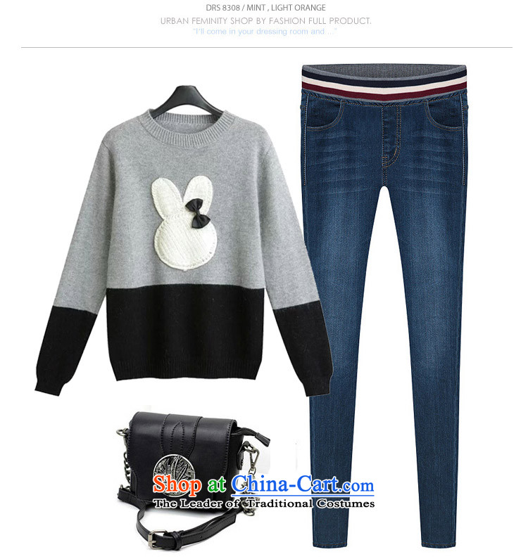 Web soft clothes 2015 autumn and winter new European and American Women's large Fat MM sweater kit to intensify the rabbit woolen sweater skirt kit sweater does not change color black skirt 3XL +4XL sweater or skirt pictures, price 5XL, brand platters! The elections are supplied in the national character of distribution, so action, buy now enjoy more preferential! As soon as possible.