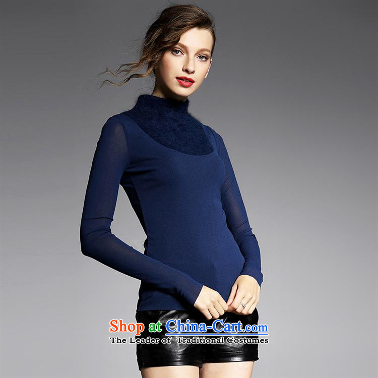 The Secretary for women involved boutiques * elastic gauze stitching stand collar forming the Netherlands 2015 Autumn Sau San long-sleeved shirt with new women YN11023 DARK BLUE L picture, prices, brand platters! The elections are supplied in the national character of distribution, so action, buy now enjoy more preferential! As soon as possible.