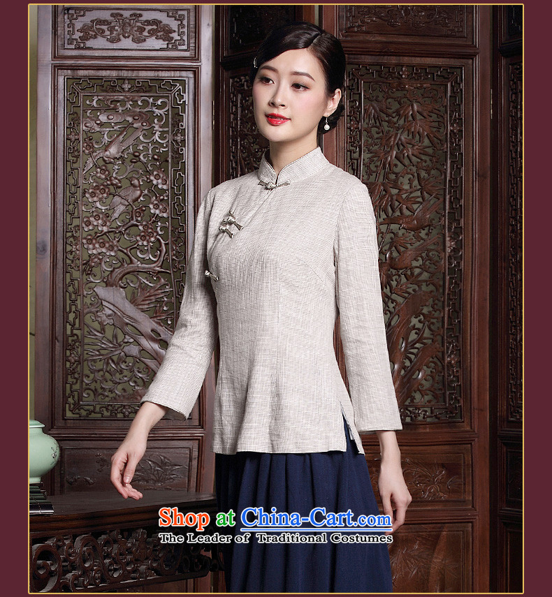 The seal of the original Chinese Ethnic Tang dynasty qipao shirt autumn new long-sleeved tray clip art nouveau T-shirt, beige L picture, prices, brand platters! The elections are supplied in the national character of distribution, so action, buy now enjoy more preferential! As soon as possible.