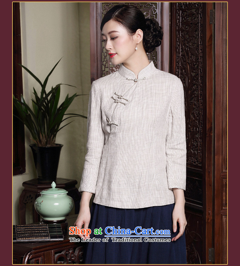 The seal of the original Chinese Ethnic Tang dynasty qipao shirt autumn new long-sleeved tray clip art nouveau T-shirt, beige L picture, prices, brand platters! The elections are supplied in the national character of distribution, so action, buy now enjoy more preferential! As soon as possible.