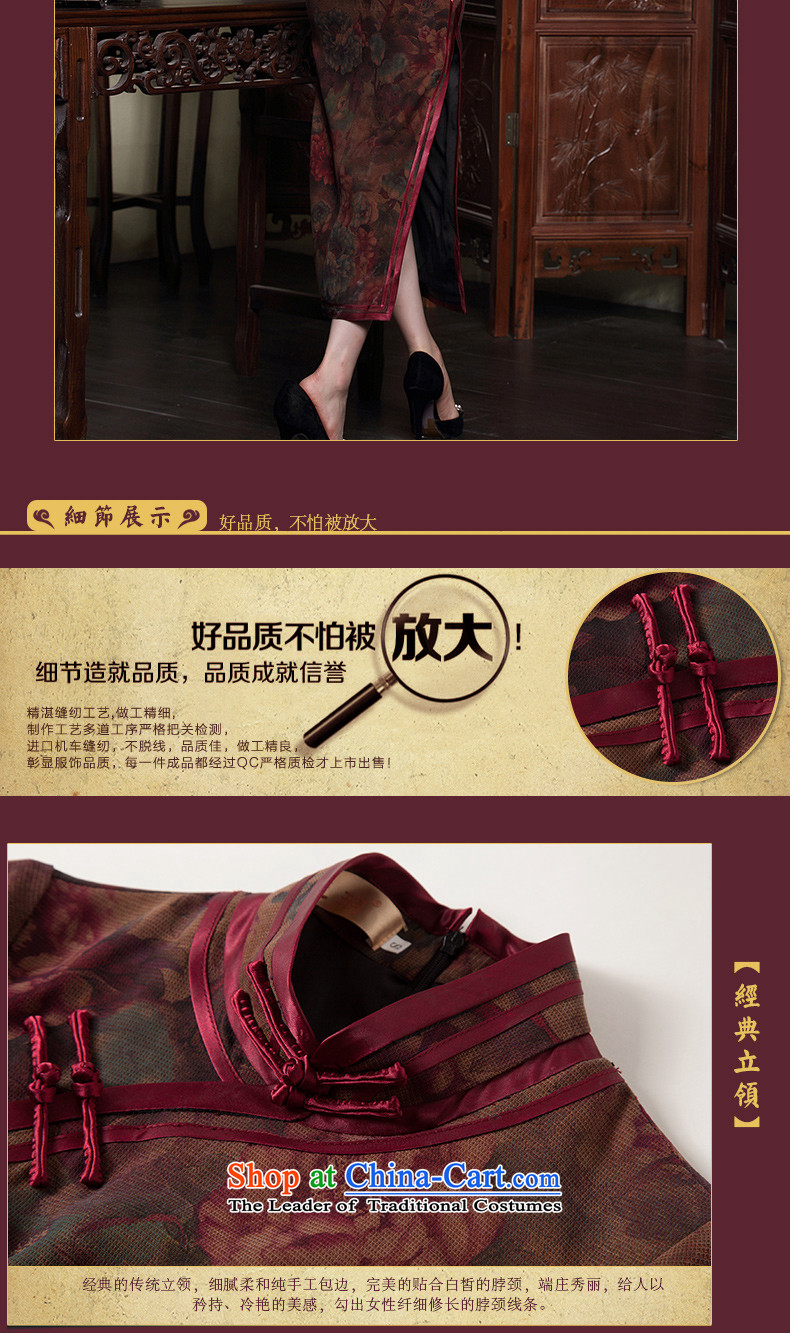 The fall of long seal cloud of incense yarn Silk Cheongsam Ms. retro. improved high-end dresses cuff dresses map color pictures, prices, XXL brand platters! The elections are supplied in the national character of distribution, so action, buy now enjoy more preferential! As soon as possible.