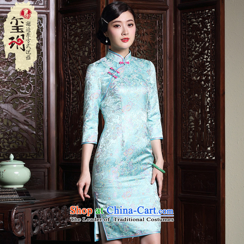 The fall of the new seal elegant qipao retro look like everyday improved seven short-sleeved Ms. dress dresses picture color L, seal decreased by , , , shopping on the Internet