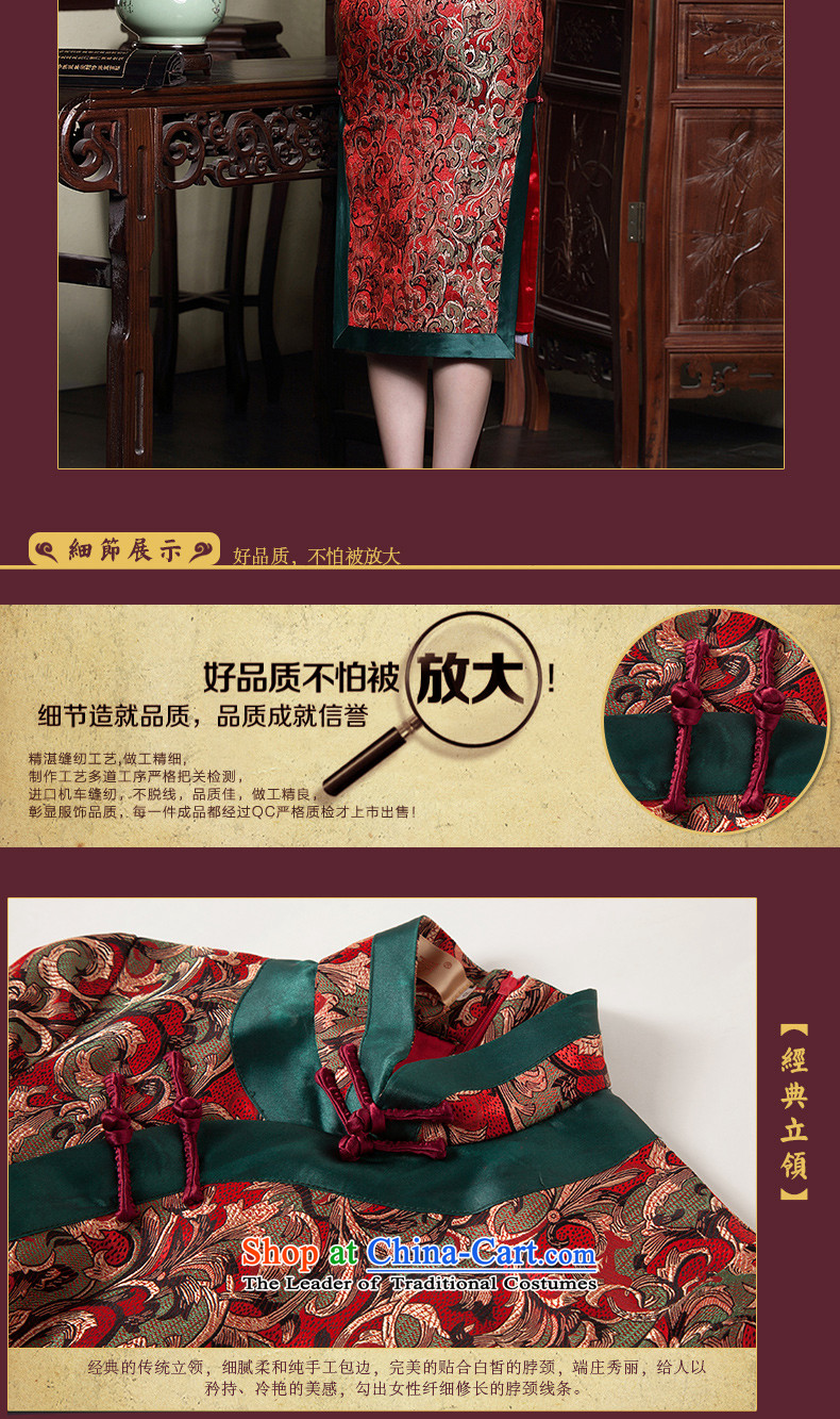 The fall of the new seal brocade coverlets improved retro in style qipao long elegant wedding dresses bows dress RED M picture, prices, brand platters! The elections are supplied in the national character of distribution, so action, buy now enjoy more preferential! As soon as possible.