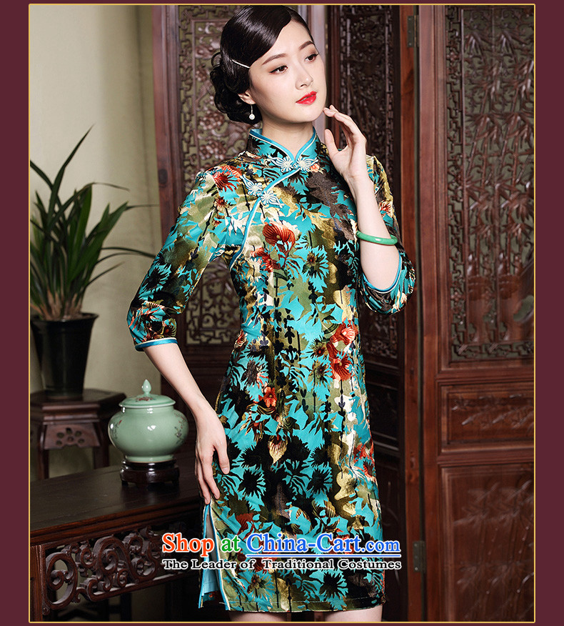 The Seal of autumn and winter new scouring pads 7 cuff qipao retro-day elegant qipao Ms. Mama short skirt suits XXXL picture, prices, brand platters! The elections are supplied in the national character of distribution, so action, buy now enjoy more preferential! As soon as possible.