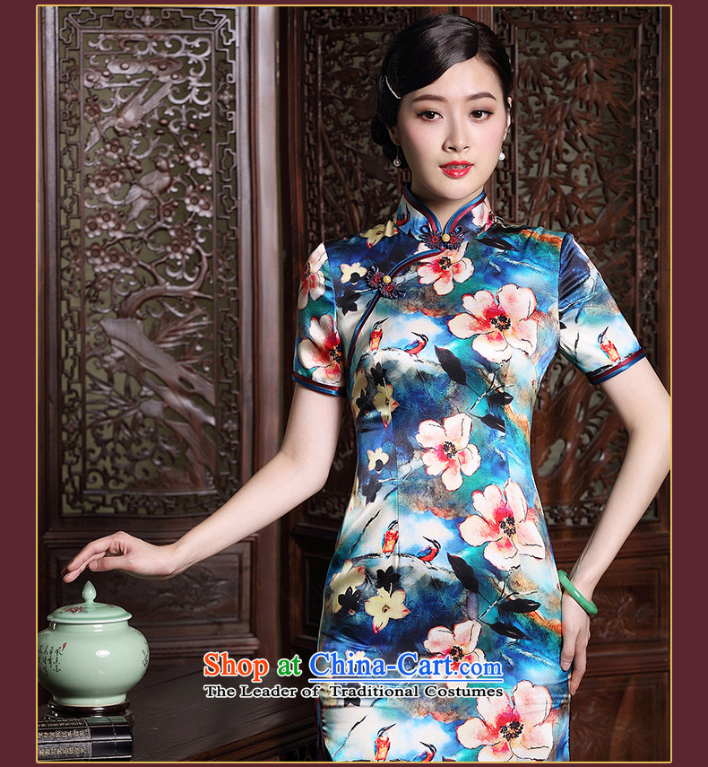 The fall of the new seal heavyweight Silk Cheongsam elegant name of short-yuan Ms. herbs extract dresses dress photo color pictures, prices, XXXL brand platters! The elections are supplied in the national character of distribution, so action, buy now enjoy more preferential! As soon as possible.