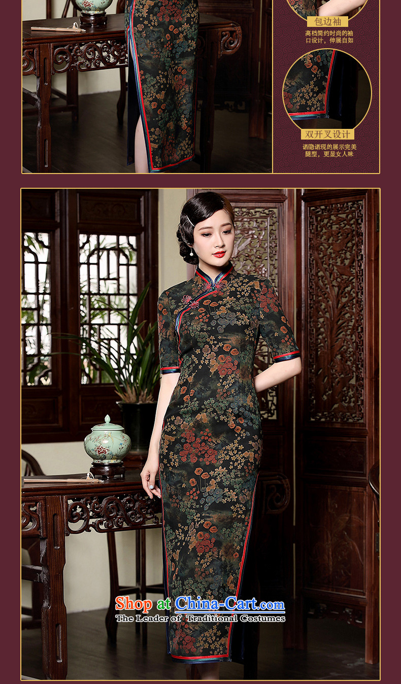 Seal of long-autumn 2015 cloud yarn Silk Cheongsam retro wedding Chinese improvements in elegant Cuff Color Picture XL Photo dresses, prices, brand platters! The elections are supplied in the national character of distribution, so action, buy now enjoy more preferential! As soon as possible.