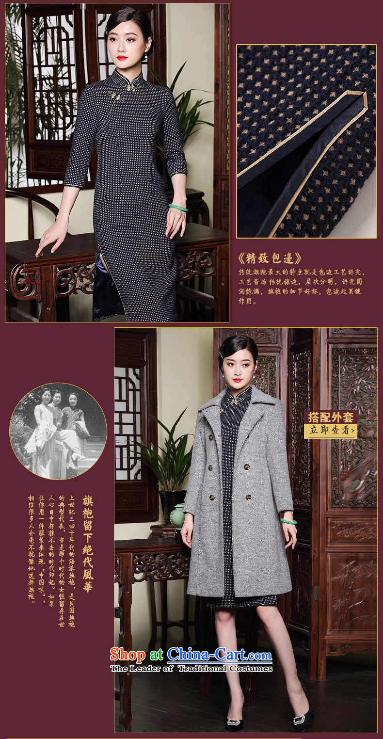 The seal of the autumn and winter 2015 new knitting elegant qipao skirt retro improved short-sleeved disk 7 port daily picture color photo of Ms. XXL, prices, brand platters! The elections are supplied in the national character of distribution, so action, buy now enjoy more preferential! As soon as possible.
