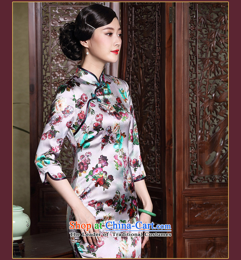 The fall of the seven Seal Sleeve heavyweight Silk Cheongsam disc hand improved retro President Dos Santos silk dress suit XL 15-day pre-sale prices, pictures, brand platters! The elections are supplied in the national character of distribution, so action, buy now enjoy more preferential! As soon as possible.