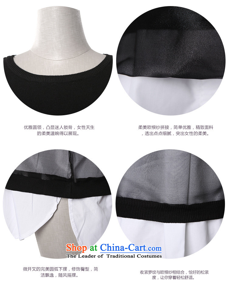 Ms Rebecca Pun stylish shops 2015 Autumn replacing the new Korean female round-neck collar long-sleeved stitching female T-shirt gauze shirt black are code pictures, prices, brand platters! The elections are supplied in the national character of distribution, so action, buy now enjoy more preferential! As soon as possible.