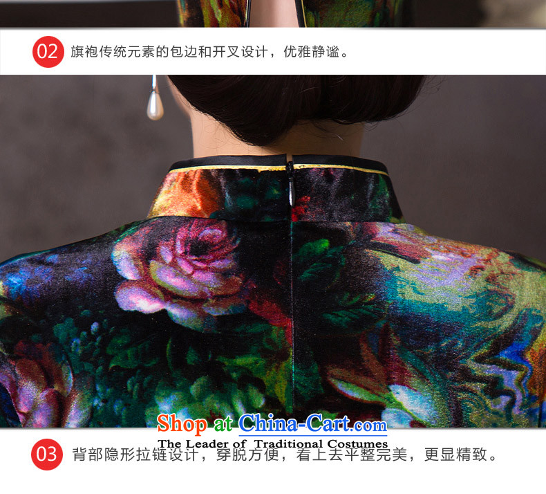 The wedding-dress wedding autumn 2015 New Sau San Kim scouring pads cheongsam dress in mother older dresses picture color L pictures President, prices, brand platters! The elections are supplied in the national character of distribution, so action, buy now enjoy more preferential! As soon as possible.